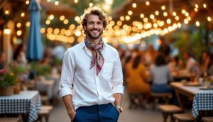 découvrez notre collection de tenues guinguette pour homme, alliant élégance et décontraction. parfaites pour vos soirées estivales, nos ensembles vous plongeront dans l'ambiance festive et conviviale des guinguettes. faites le choix du style avec nos vêtements modernes et authentiques!