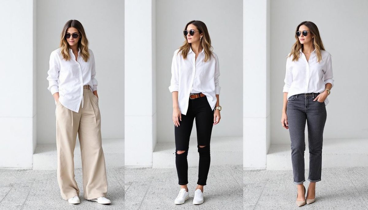 découvrez les meilleures idées de pantalons à porter avec une chemise blanche pour créer des looks élégants et tendance. inspirez-vous de nos conseils pour associer facilement votre chemise blanche à différents styles de pantalons.